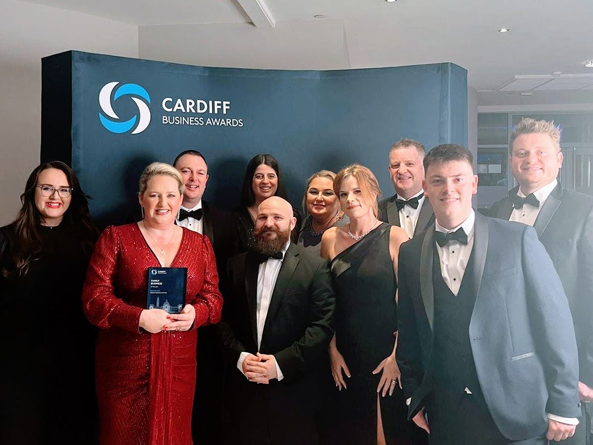 Delighted to share that on Friday we were awarded the 'Family Business of the Year' award at @CardiffBizAward 🥳🥳#CBA2023 #CardiffBizAward