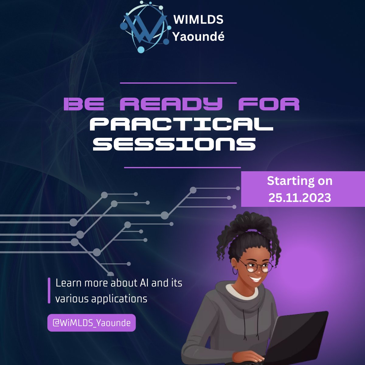 Get hands-on with AI! Join us at WiMLDS Yaoundé for practical sessions starting 25.11.2023. Dive into AI's real-world applications and sharpen your skills. Register now and be part of the innovation wave! 
 meetup.com/fr-FR/yaounde-…