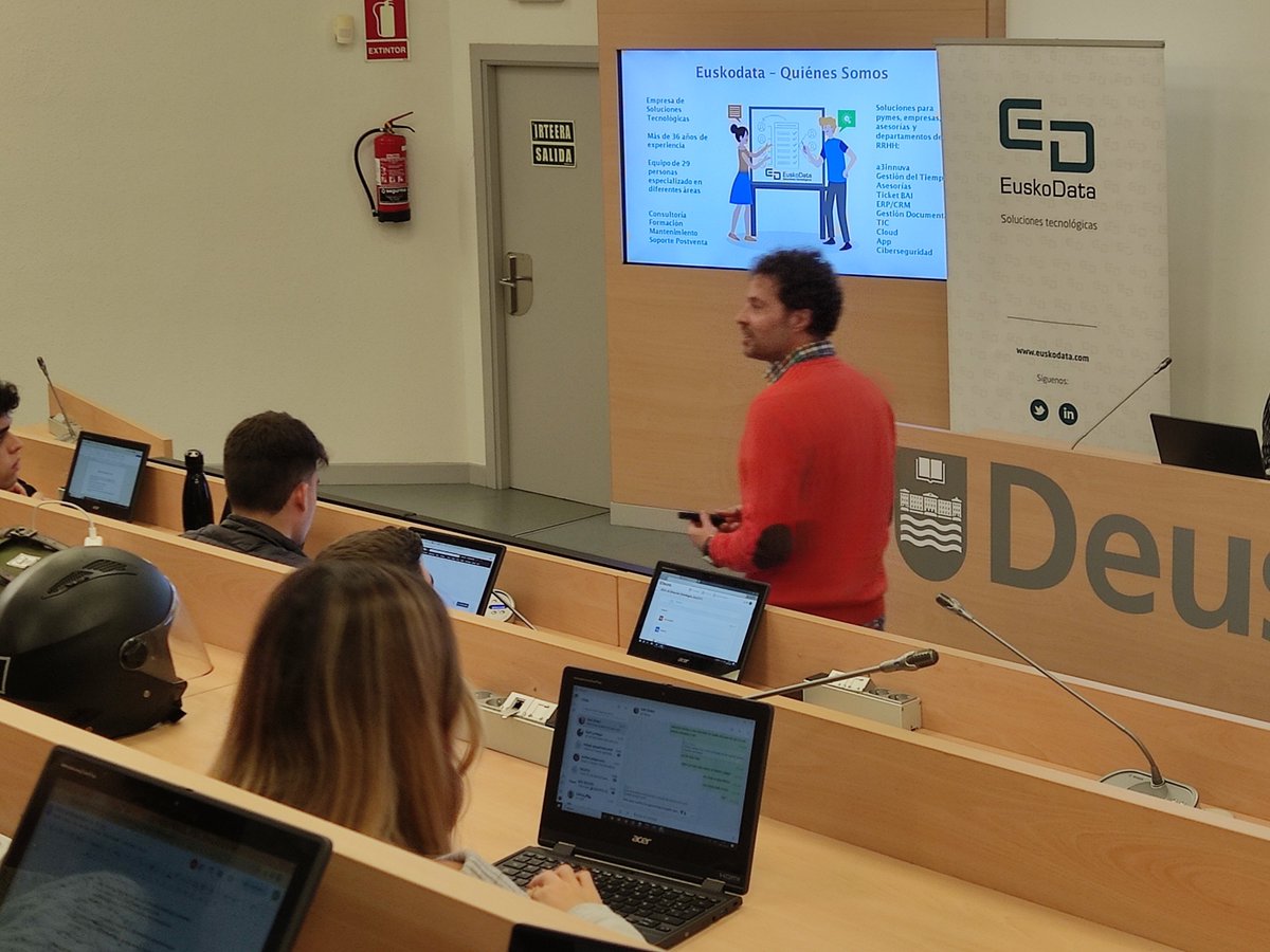 EuskoData_SA's tweet photo. 🧑 Nuestro Consultor Comercial en #RRHH @guilleft_svq nos presenta a @EuskoData_SA, sus #SolucionesTecnológicas y #a3innuva con todas sus ventajas https://t.co/z08WOON2Hb