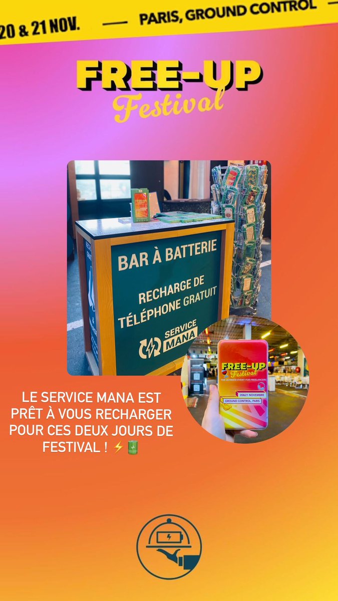 🔥 On recharge les #freelancer au <a href="/FreeUpFestival/">Free Up Fest</a> les 20 et 21 Novembre 2023 🔋⚡️

📍Espace Ground Control à Bercy