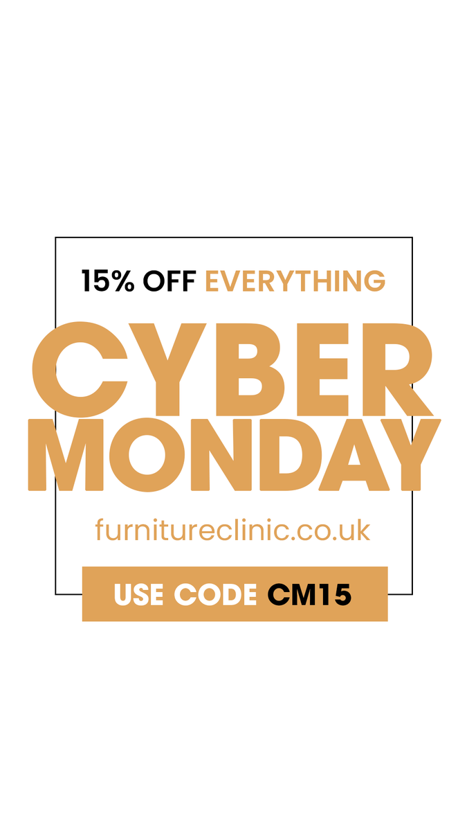 TODAY ONLY⌛✨
Last chance for an extra 15% off everything!

Make the most of our Cyber Monday discount on our entire range of cleaning, repair and restoration products

🏷️Enter code CM15 at the checkout.
furnitureclinic.co.uk

#CyberMonday #CyberMondaySale #furniturerepair