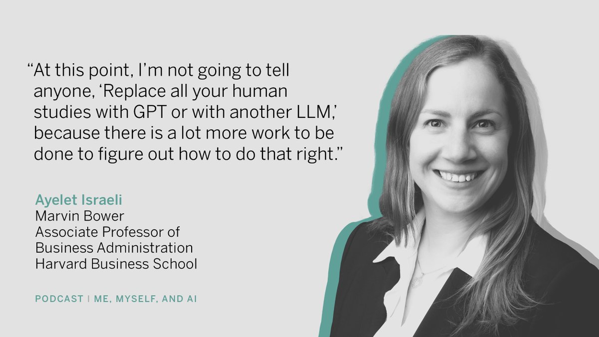 GPT promises to transform market research through speed, cost-effectiveness, and wider data collection. But we must harmonize GPT with traditional methods to ensure accuracy and relevance. 🎙️Listen to @HarvardHBS' Ayelet Israeli here: on.bcg.com/3G4c79H @bcgx_ @mitsloan