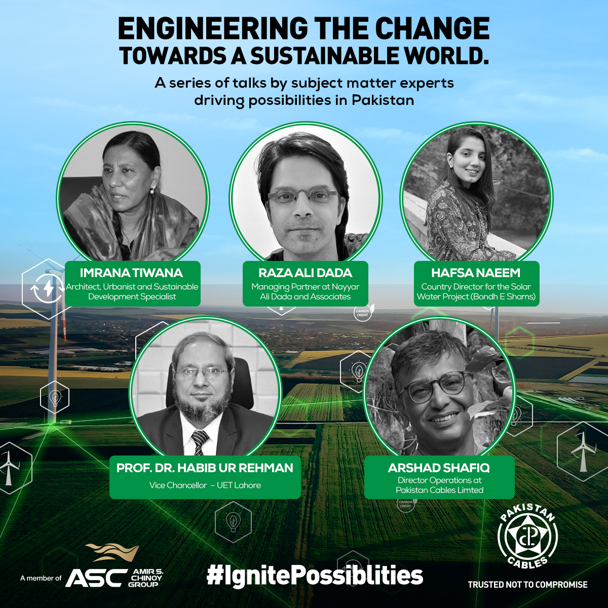pakistan_cables's tweet photo. Introducing our distinguished guest speakers for the #IgnitePossibilities series of talks—engineer the change towards a sustainable world, organized by Pakistan Cables in collaboration with the University of Engineering & Technology (UET).
#PakistanCables #TrustedNotToCompromise https://t.co/OErK3yiNhG