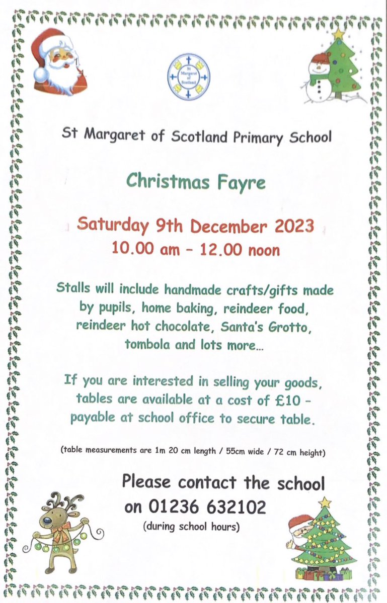 Thanks to @SMOSparents for sharing  and helping to promote our Christmas Fayre which is less than 2 weeks away!! 💥

Why not pop along to the @SMOSPrimary Christmas Fayre the week after ours. 🎅 

2 Christmas Fayres in a fortnight, you can't argue with that! 🎅

#christmasfayre