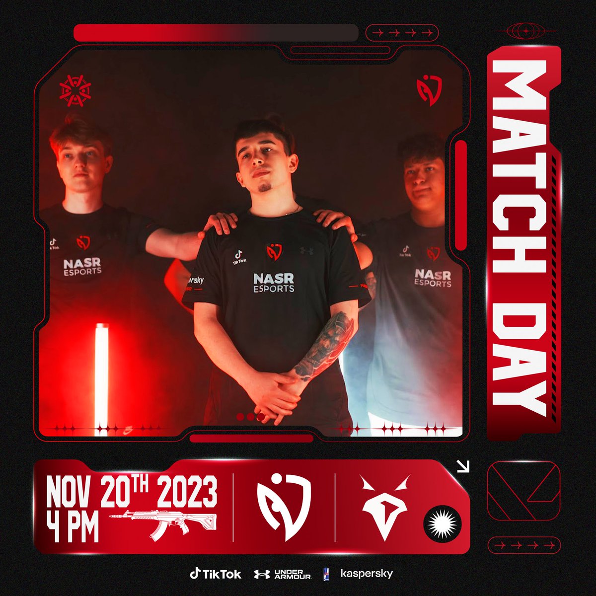 NasrEsports's tweet photo. Connecta the Ultimate Battle | GRAND FINALS 🏆

🆚@OXReSports 
🕓4:00 PM (UAE)

LETS GET IT CHAMPS #NASRisVictory 💥!

#NASRValorant #VQconnecta https://t.co/0d6E9zDOvz