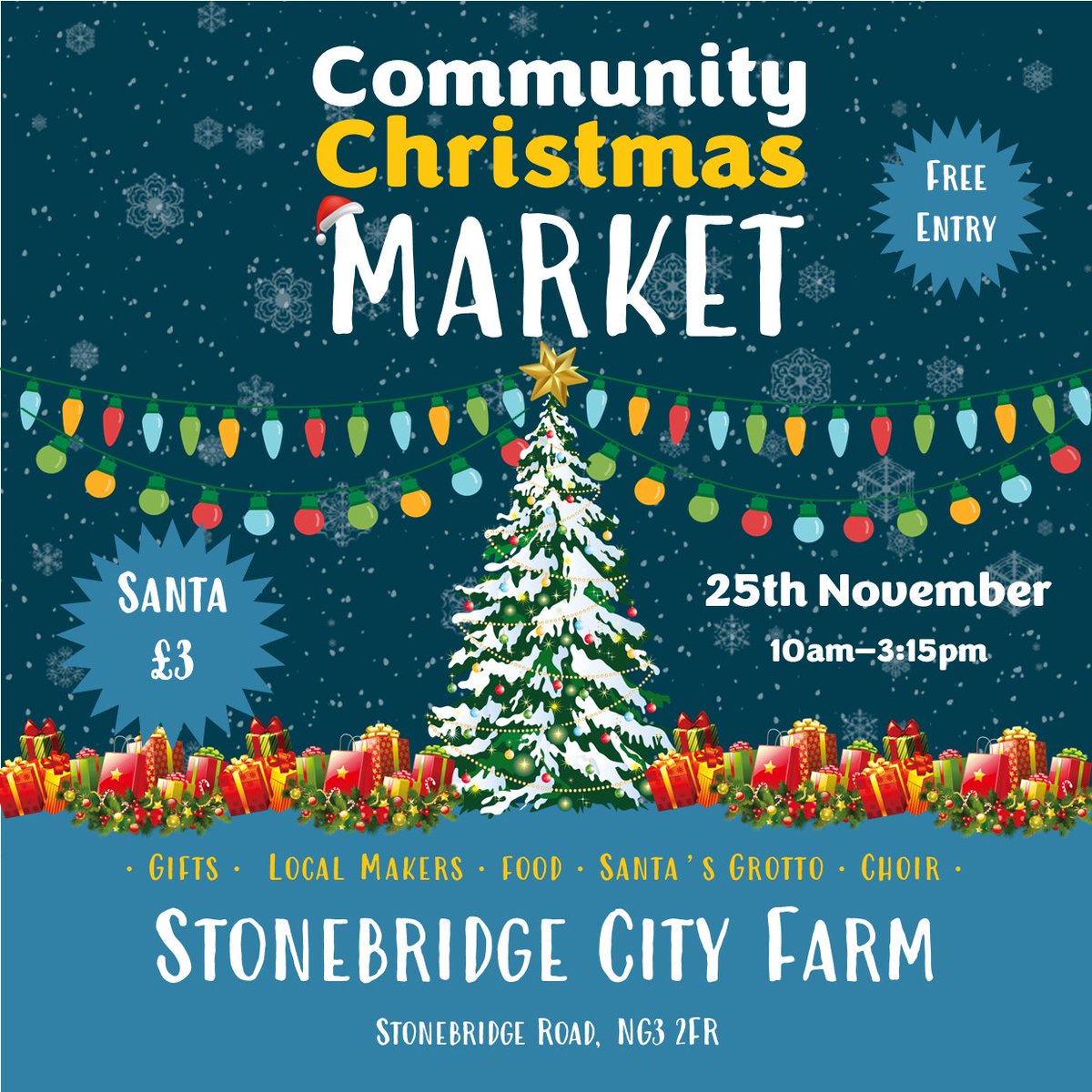 What are you doing this weekend? We are hosting a Christmas Market on Saturday! There will be loads of local makers, bakers and crafters to help you with your Christmas shopping #nottingham #ChristmasMarket