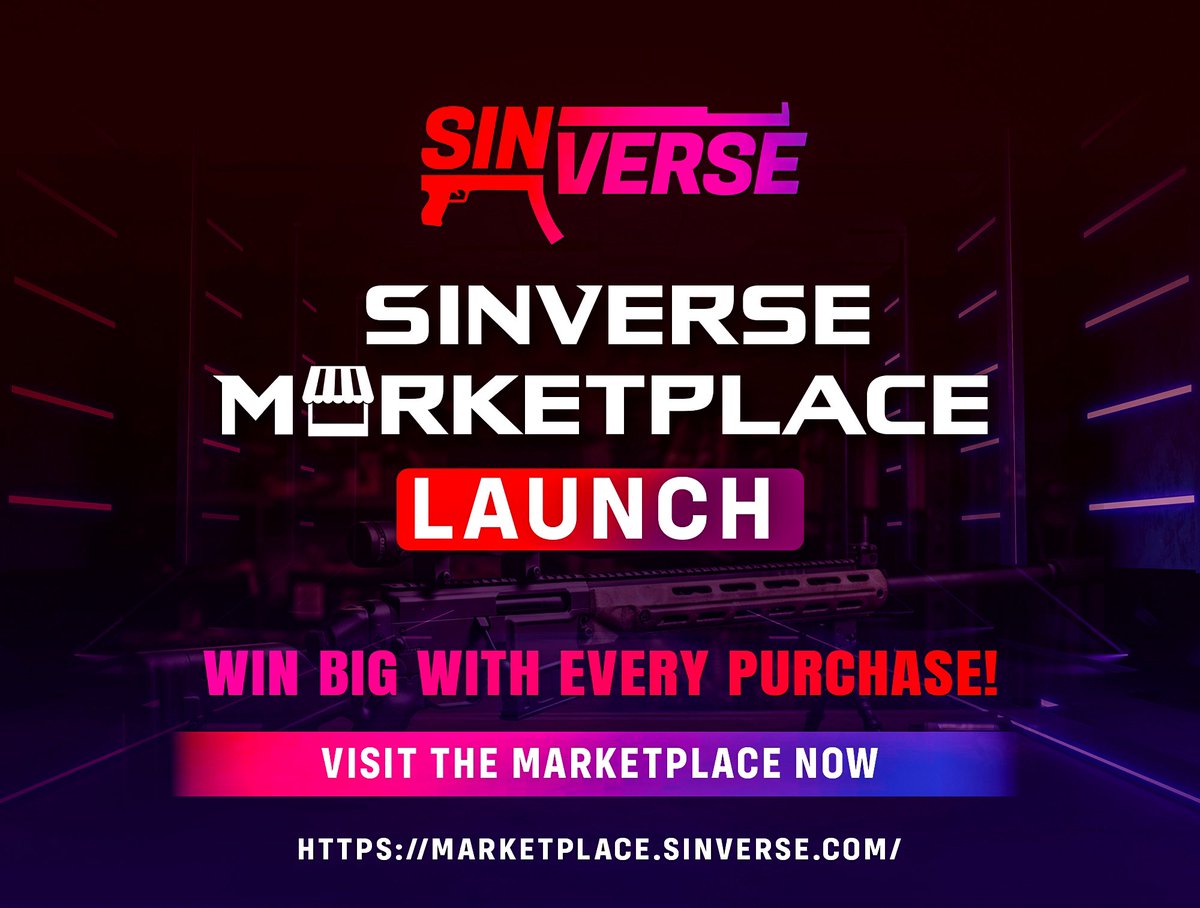 🚀SinVerse #NFT Marketplace Launches!🚀

🏎️ Win an Exclusive In-Game exotic car!

⭐ Plus, 5 lucky users will split a 100k $SIN prize! 💰

🎁 1 Week Only: Every purchase enters you into the draw!
- 🛍️ Buy Gold Packages
- 🏡 Invest in Land
- 📜 Acquire Licenses
- 💼 Purchase SAFEs