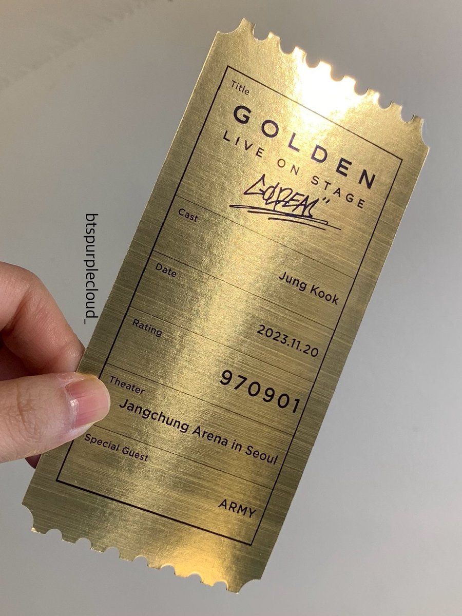 ของขวัญที่ <a href="/BTS_twt/">방탄소년단</a> #JungKook เตรียมให้อาร์มี่ที่ร่วมงาน ‘GOLDEN’ Live On Stage วันนี้

• ช็อกโกแลต GODIVA
• กล้องฟิล์ม
• โฟโต้การ์ดตอนถ่ายทำรายการ SUCHWITA
• โปสการ์ด
• ตั๋วเข้าชม
ㄴ ผู้แสดง: จองกุก
ㄴ วันที่: 20 พ.ย. 2023
ㄴ เรตติ้ง: 970901 (วันเกิดจองกุก 1 ก.ย. 1997)
ㄴ