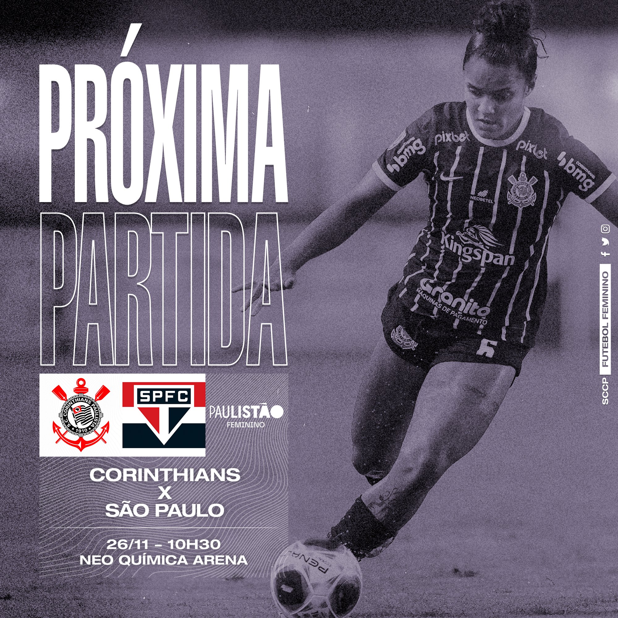 Ingressos: Corinthians x São Paulo (26/11) – Paulistão Feminino 2023