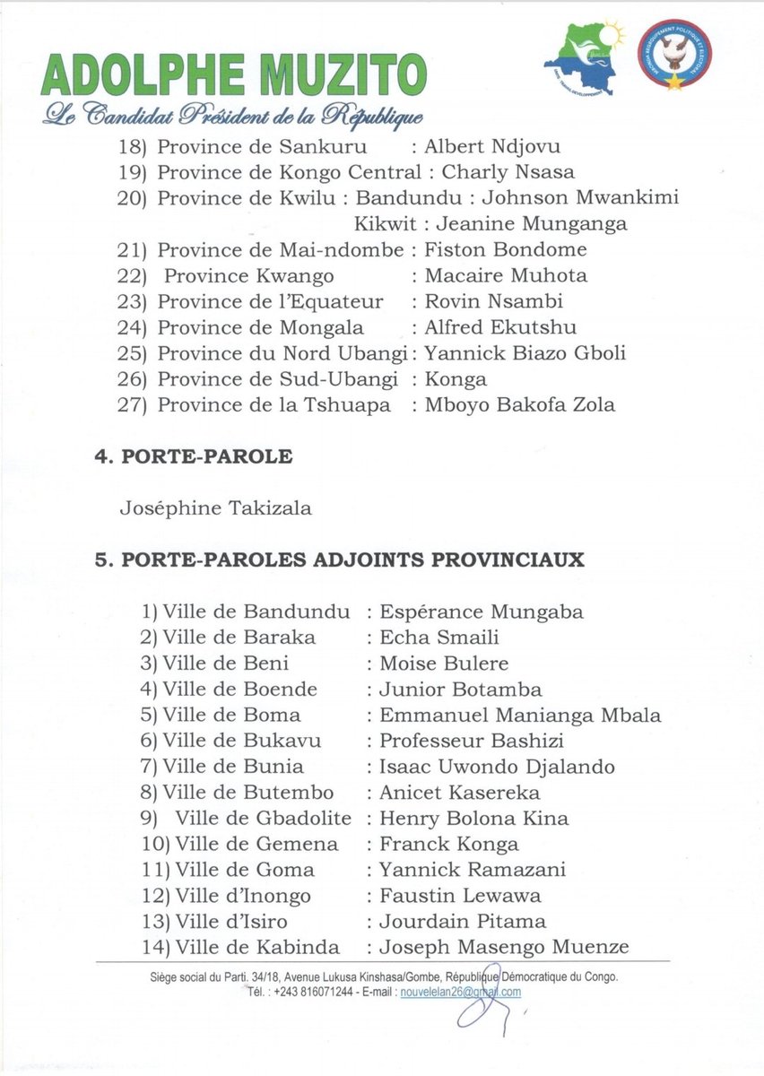 MUZITOPRESIDENT's tweet photo. Campagne électorale : le candidat numéro 24 Adolphe Muzito met en place une équipe des baroudeurs, ci-dessous l'équipe de campagne du candidat @adolphemuzito. https://t.co/mTUwFKU2sb