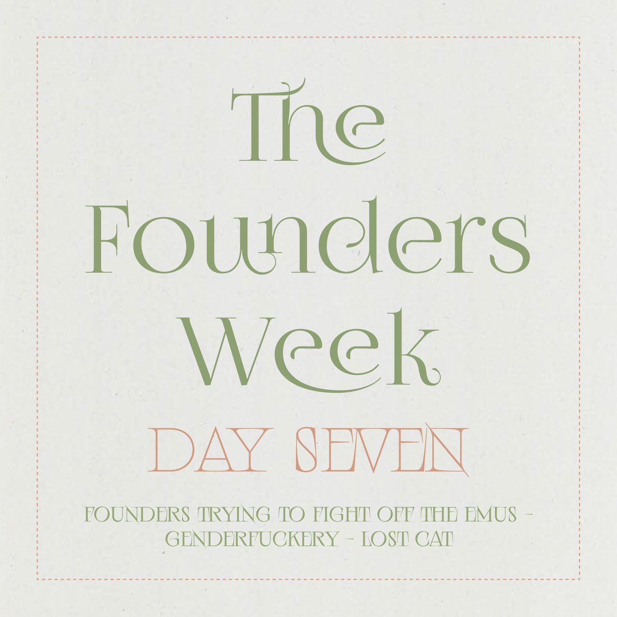 This is the last one, lovely people. Day 7 of the #Foundersweek2023 event. Let's go out with a bang! And per usual, don't forget to @ me, and include your work in the AO3 collection archiveofourown.org/collections/Fo…

~ Mod Alismae

#Foundersweek2023