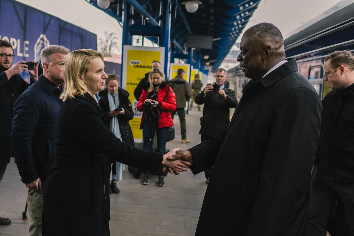 I just arrived in Kyiv to meet with Ukrainian leaders. I’m here today to deliver an important message – the United States will continue to stand with Ukraine in their fight for freedom against Russia’s aggression, both now and into the future.