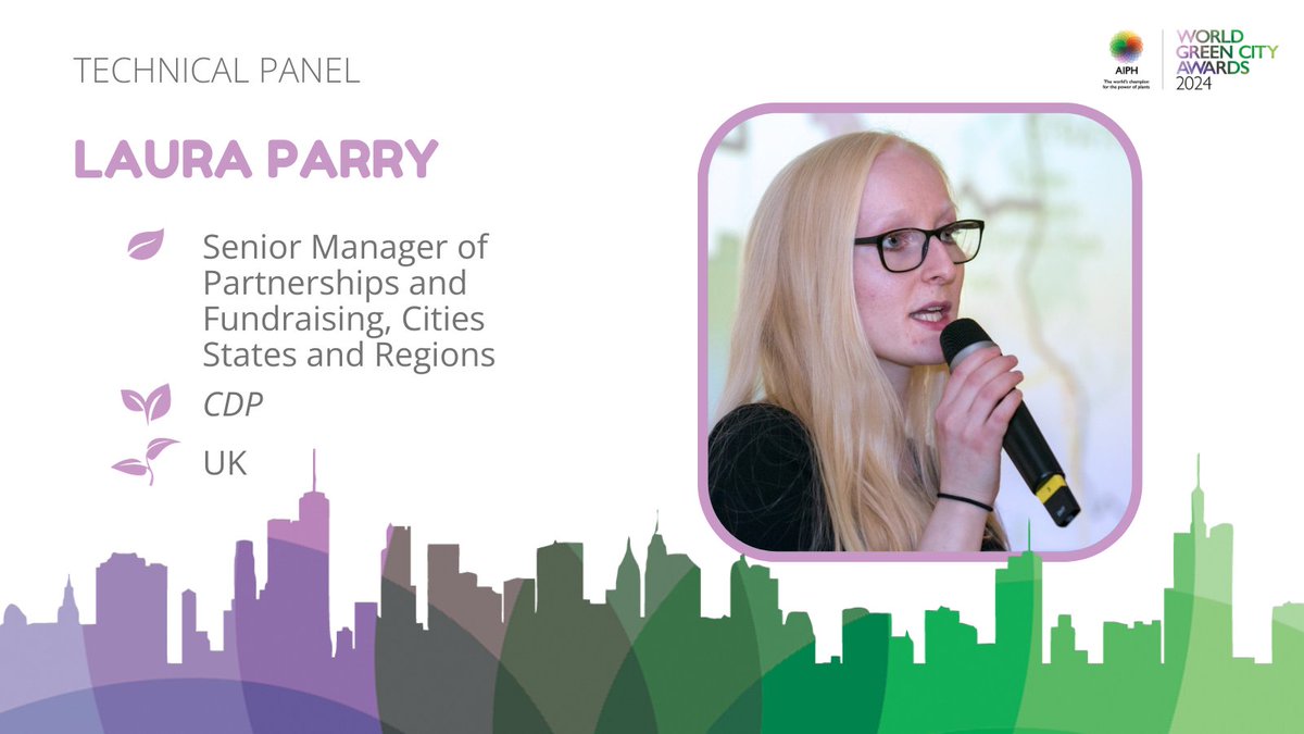 AIPHGreenCity's tweet photo. 🟢Meet the #TechnicalPanel for the @AIPHGlobal #WorldGreenCityAwards 2024🟢
With extensive experience working with local authorities, we are proud to welcome Laura Parry, Senior Manager of Partnerships & Fundraising in @CDP's Cities States & Regions team
https://t.co/BzRC0o7roR https://t.co/c93h2HhClu