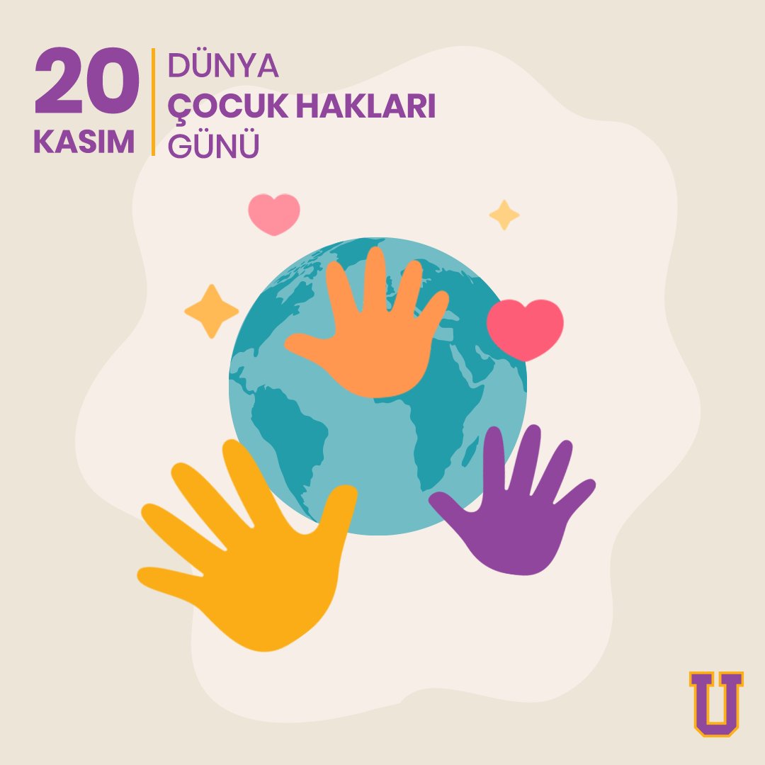 UgurOkullari's tweet photo. Uğur Okulları olarak çocuklarımızın hayallerini beslemek, geleceğe umutla bakmalarını sağlamak, başarılarımızla onlara ilham olmak ve kaliteli bir yaşam bırakabilmek için tüm gayretimizle çalışıyoruz.​
#DünyaÇocukHaklarıGünü kutlu olsun!

#UğurluOlmak https://t.co/RAHPWKyTJ9