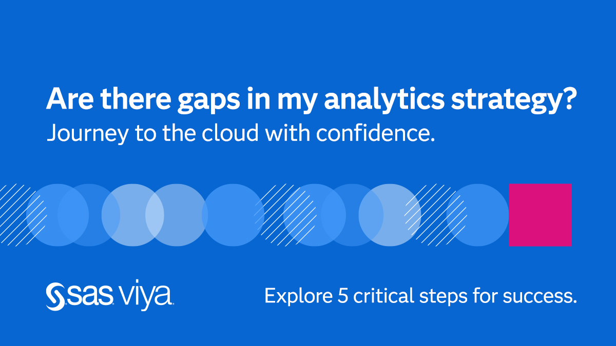 SASAdriatic's tweet photo. Many of your competitors have already migrated to the cloud. You don’t want to be left behind, but you also don’t want to make a rash decision that costs your organization time and resources. Discover the five steps to make the journey with confidence 💡☁️ https://t.co/IkvQP1VJCH https://t.co/K6GFoi82Hz