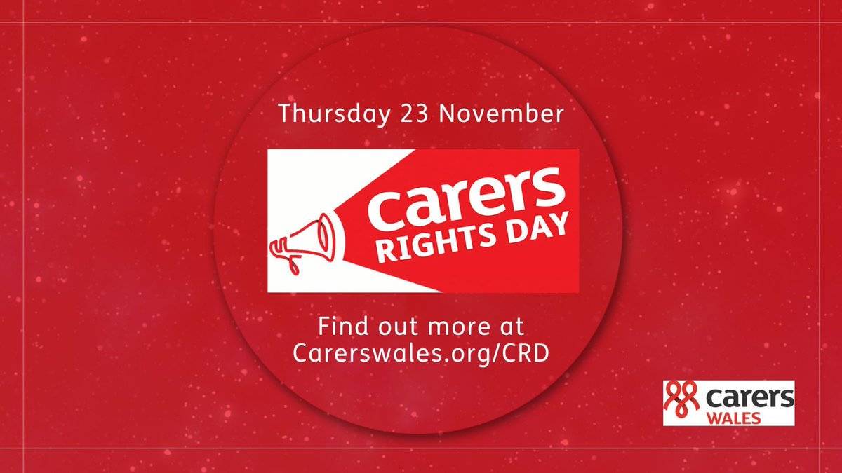 It's #CarersRightsDay on Thursday!

The <a href="/CarersWales/">Carers Wales</a> team will be out &amp; about reaching carers, campaigning for better carers' rights &amp; releasing new resources &amp; information.

Keep an eye on our social media all week &amp; share what you are doing for #CRD

buff.ly/3MShg8B
