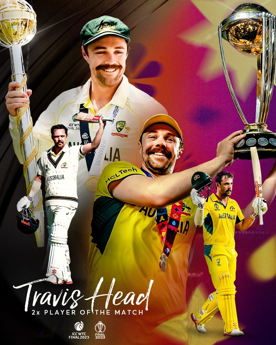 Delivering when it matters the most 🤩

Travis Head dazzles on the grandest stage once again!

More on his #CWC23 Final special 👉 bit.ly/3R67qT9