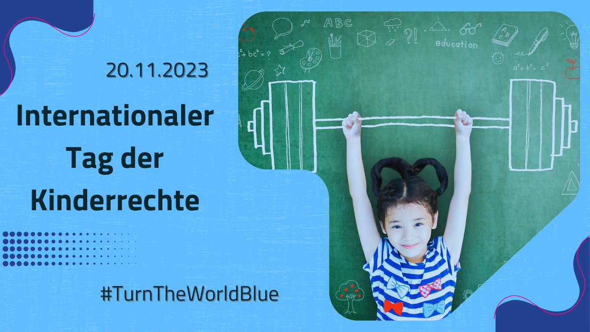 💙Kinder haben Rechte! Am 20.11. ist Internation. #TagDerKinderrechte, 1989 von d. UN-Kinderrechtskonvention verabschiedet. Nach d. Motto #TurnTheWorldBlue treten #Kinder &amp; #Jugendlichen mit <a href="/UNICEF/">UNICEF</a> für Rechte ihrer Generation ein. Kinderrechte erklärt auf menschenrechte.jugendnetz.de/menschenrechte…