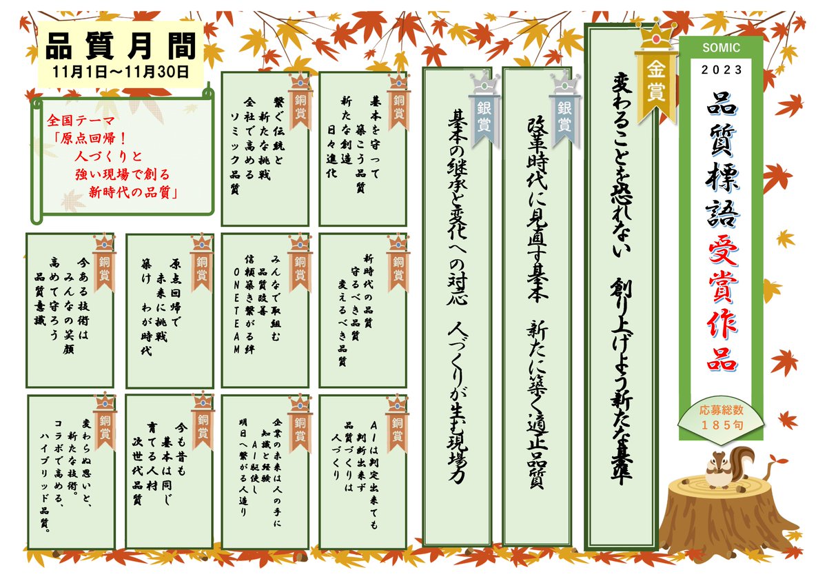 品質 月間 標語