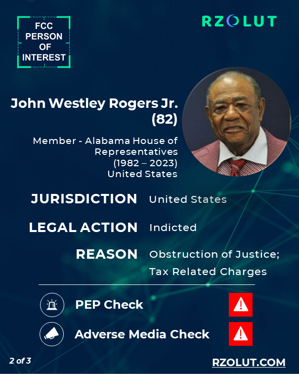 RzolutL's tweet photo. Alabama State Representative John Rogers Charged with Obstruction of Justice

To read in detail, click here https://t.co/4KDlbzPCkW

#Moneylaundering #Corruption #Bribes #UnitedStates #Alabama #PEP #Federalcourt #Charged #RZOLUT https://t.co/KICnrRAz4K