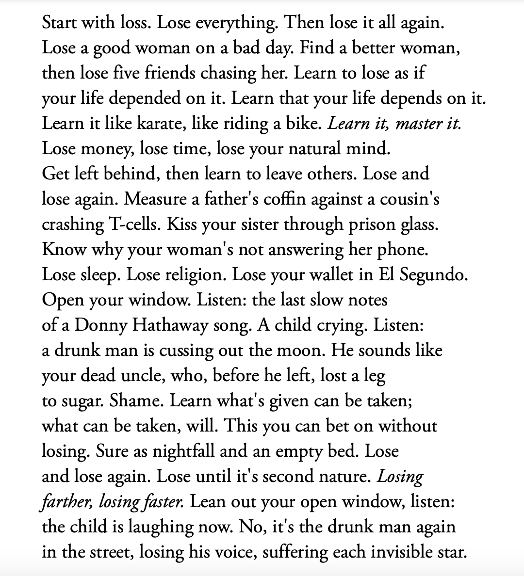 variations on a theme by elizabeth bishop, john murillo