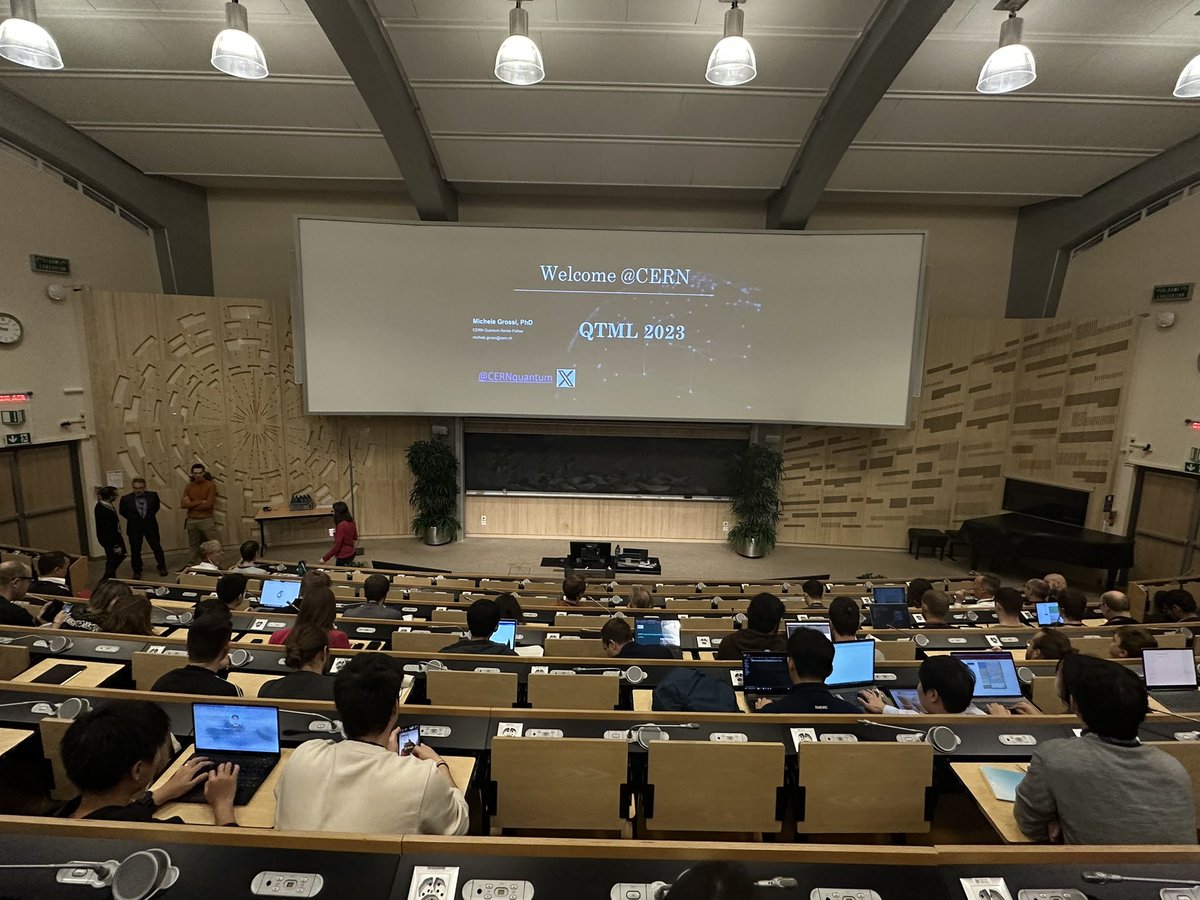Join us for the live opening of #QTML2023: webcast.web.cern.ch/event/i1288979 The 7th edition of the annual conference on quantum techniques for machine learning takes place @CERN this year, bringing together leading academic researchers and industry players. #CERNqti @GrosQmichi