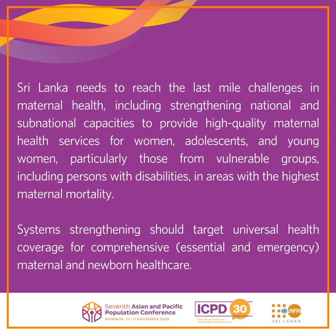 UNFPASriLanka's tweet image. Discussions on the important lessons in maternal health from Sri Lanka took place during a side event at #APPC7. 

@UNFPASriLanka had the opportunity to exchange knowledge, gain insights, and engage in constructive dialogue regarding key thematic concerns in the region.