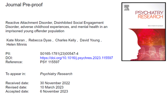 That Musky scent has been putting me off Twitter, but I wanted to tell you about our latest paper, led by Kate Moran. We did comprehensive psychiatric assessments of young men in prison - 85.5% had a current psychiatric disorder. Only 2.7% had been assessed while in prison.
