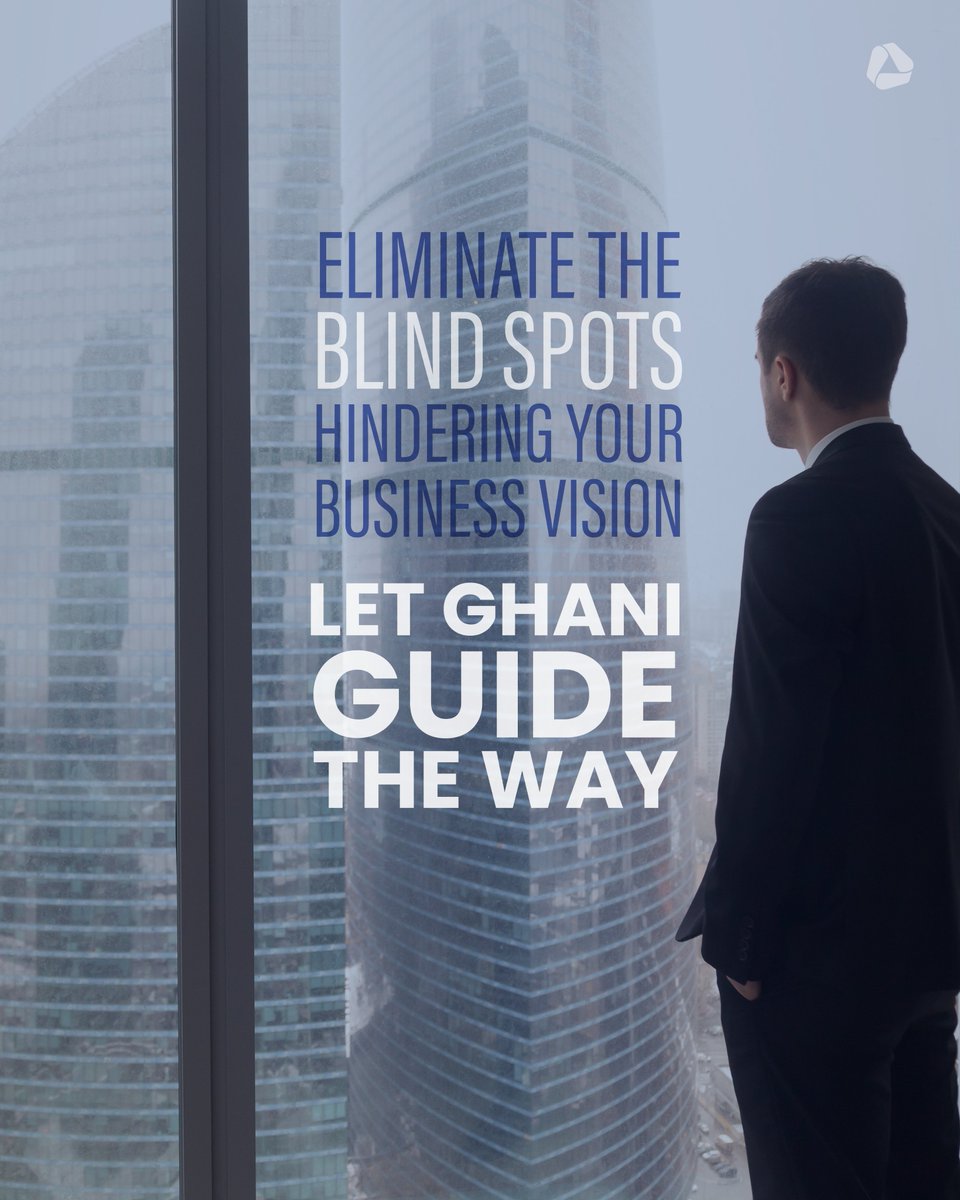 Clear the path to success by eliminating the blind spots in your business vision.

Let Ghani light the way to clarity and success. Discover how we can empower your business! 🌐💼 #BusinessGuidance #ConsultingSolutions #Clarity #SuccessJourney