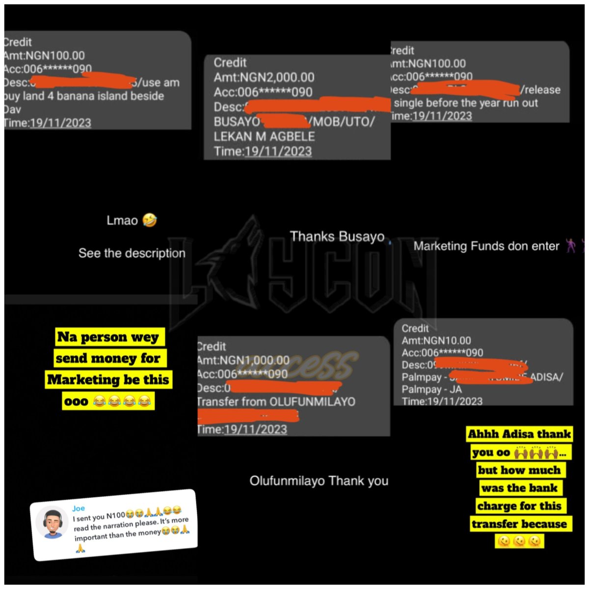 LayconAccess's tweet photo. .@itsLaycon received funds for:

🐺 a land in Banana Island, 
🐺 new single promo and
🐺 being Laycon

International Men's Day well spent. Happy International Day Olami. 💛☺️

#Laycon #iCONs #AfroRap https://t.co/WAOr4AW4nn