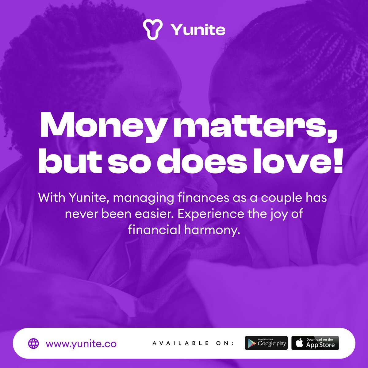 Money matters, but so does love! With Yunite, managing finances as a couple has never been easier. 🤝 Join the revolution and experience the joy of financial harmony. 📱💕 #YuniteLove #FinanceRevolution #CouplesGoals