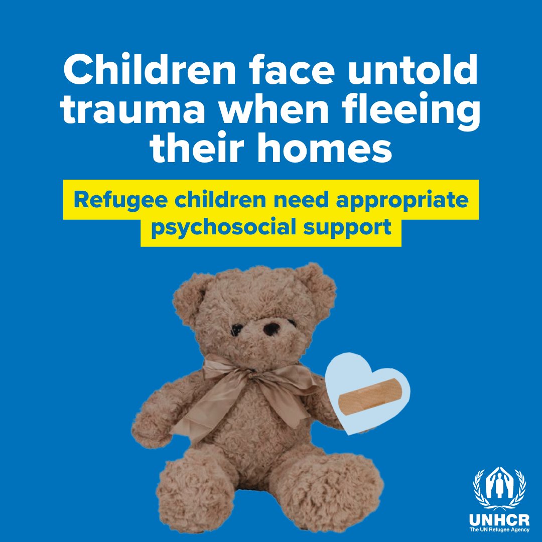 Children face untold trauma in fleeing their homes.

Refugee children need appropriate psychosocial support.
 
#WorldChildrensDay