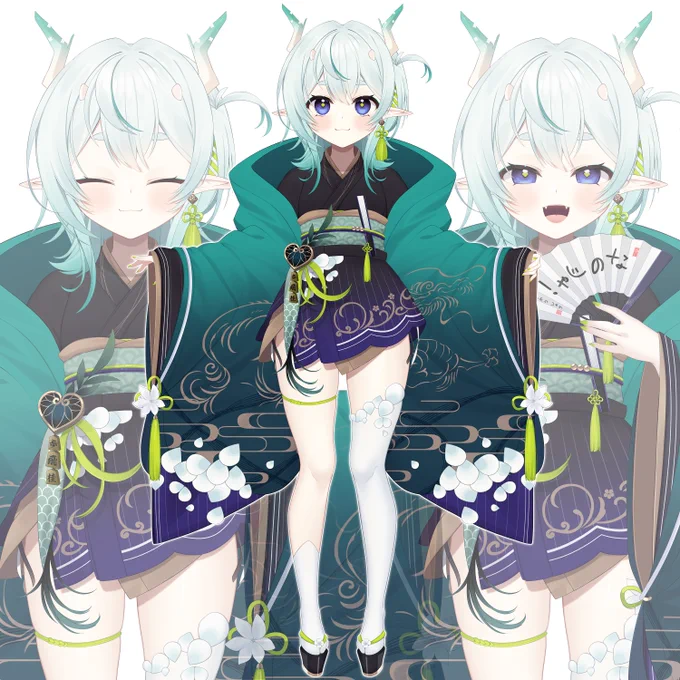 【お仕事告知&復活記念!】 改めまして、Vtuberの神掛ショウ()さんのお姿を担当させていただきました  お顔はもちろんお着物も可愛かろう!! ぜひ応援のほどよろしくお願いいたします!