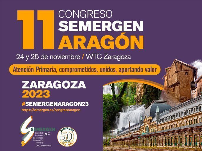 🔜 #semergenARAGON23 11º Congreso Autonómico de @SEMERGEN_ARAGON que se celebrará del 24 al 25 de noviembre de 2023 en la ciudad de Zaragoza ✍️ buff.ly/3fhjNLB