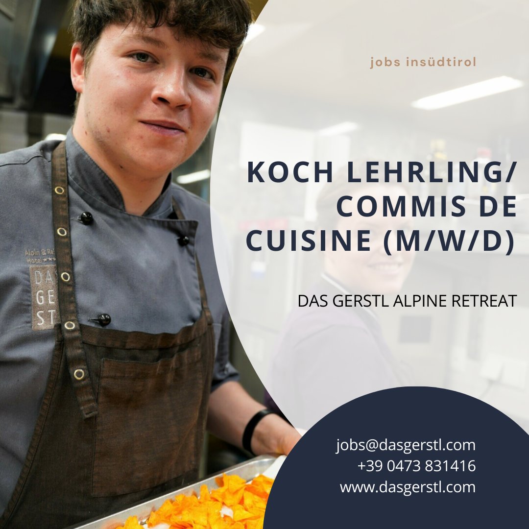 Bist du bereit für #dasgerstluniqueteamfeeling ? 🚀

Dann ergreife JETZT deine Chance und bewirb dich doch einfach! 🌟 AB MAI 2024

insuedtirol.info/job/koch-lehrl…

#dasgerstl #dasgerstlfeeling #Jobangebot #Südtirol #Insüdtirol #jobsinsüdtirol #Burgeis #Vinschgau