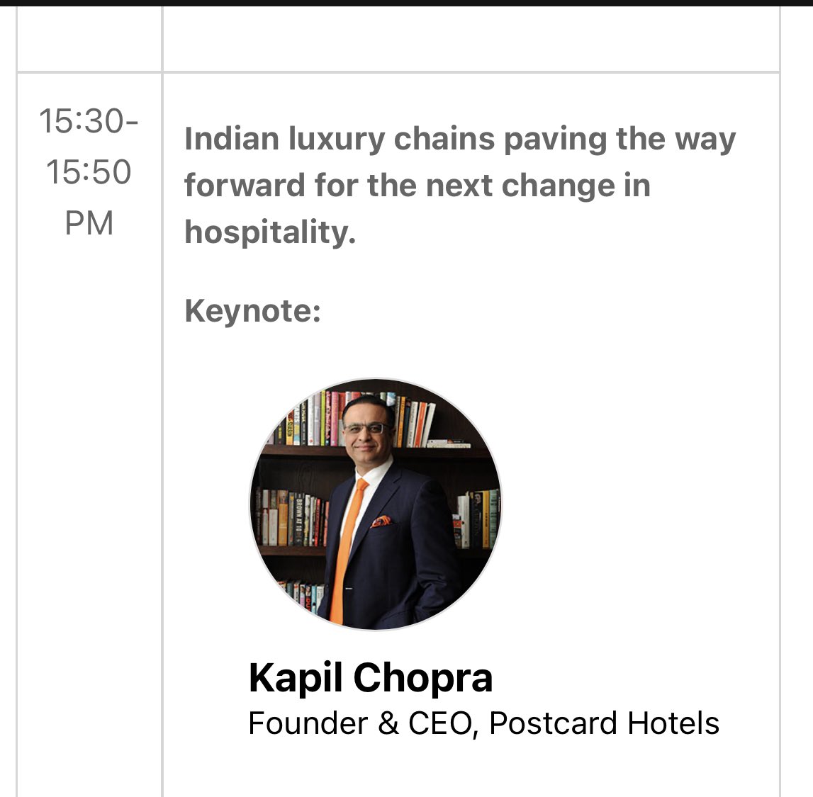 Speaking today at the India Investment Forum at the <a href="/EntrepreneurIND/">@EntrepreneurInd</a> in Mumbai. Let’s talk luxury hotels, let’s talk about the <a href="/PostcardHotel/">The Postcard Hotel</a> and why we are trying to build the best hotels in the world out of India.