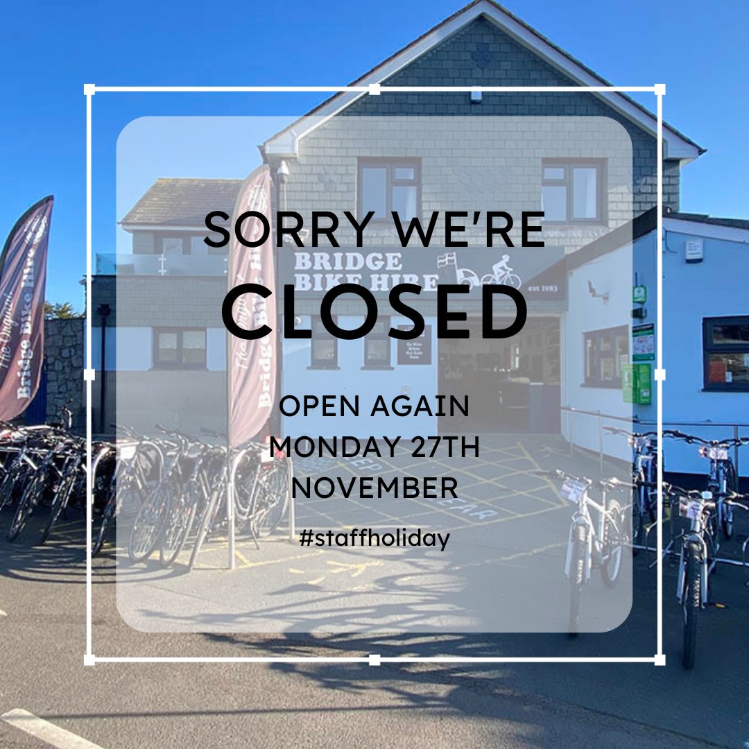 Jack and the team are having a well-earned winter break so we will be closing the depot for the week. We will be back bright-eyed and bushy-tailed on Monday 27th November 😃 Berni, Jack and the team. #cameltrail #cornwall