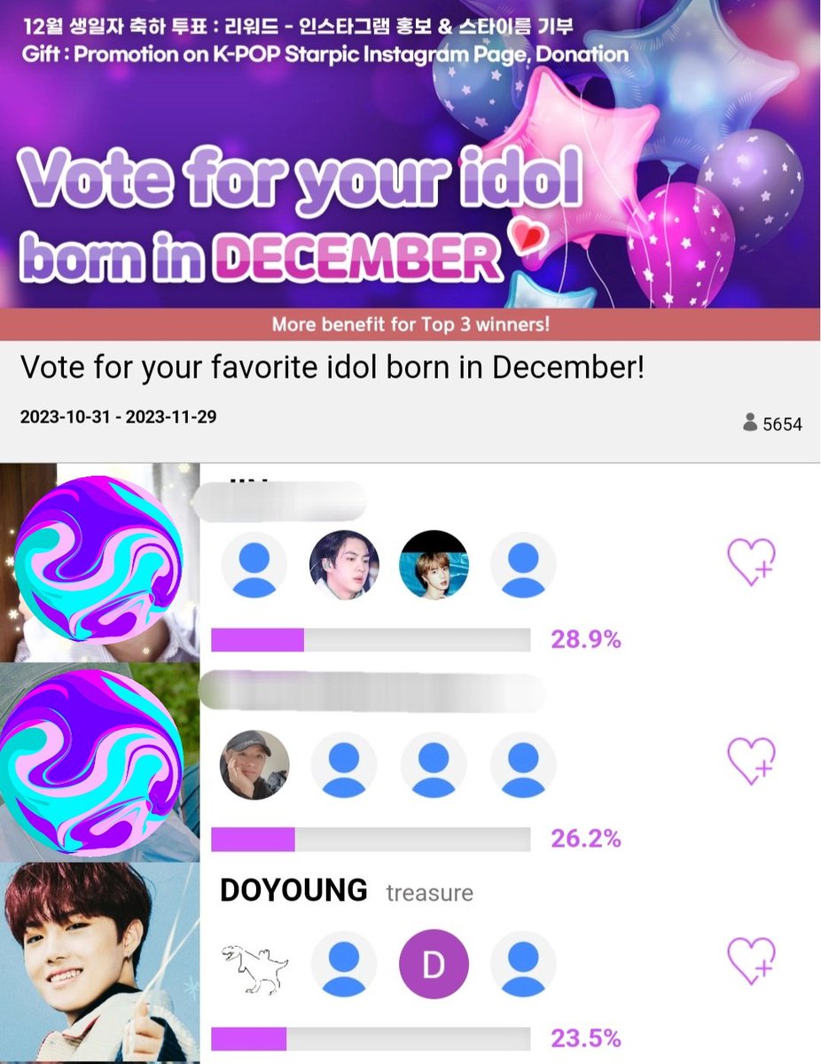 📢STARPIC VOTING

🎯TOP 1-3
📆 11.29.23
🏆 IG AD and Donation under artist name

#DOYOUNG's rank is at 3rd place. Please keep on voting for him using all of your accounts. Let's rank higher or maintain his spot. We only have 9 days to vote. 

트레저 도영  #도영 <a href="/treasuremembers/">TREASURE</a>