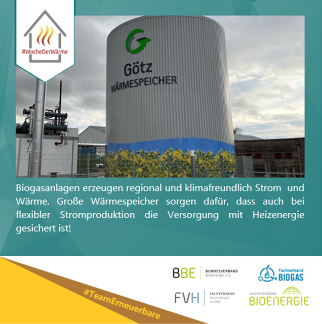 Josef Götz erzeugt nicht nur flexibel #Strom, sondern bedient mittels #Wärmespeicher auch den Wärmebedarf privater, öffentlicher sowie gewerblicher Kunden. Wie wir zukünftig mit #Biogas noch effizienter heizen erfahrt ihr morgen hier: bee-ev.de/service/verans… #WochederWärme