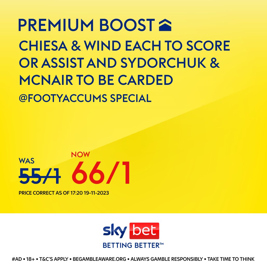 FootyAccums's tweet photo. EURO CROSS MATCH BOOST 🇪🇺

🇺🇦 Ukraine vs Italy 🇮🇹
🇬🇧 Northern Ireland vs Denmark 🇩🇰

Was 55/1, NOW 66/1 👉 https://t.co/PyI83UZmzO

#Ad 18+ BeGambleAware https://t.co/1tLoYxhzC3