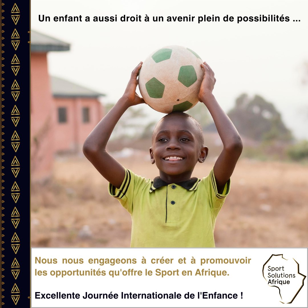 SportSolutionsA's tweet photo. A child also has the right to a future full of possibilities, we are committed to create and promote the opportunities offered by the practice of Sport in Africa.
Happy International Children’s Day
#ChildrensDay #UN #JourneeMondialedelEnfance https://t.co/8b9RFdbTjq