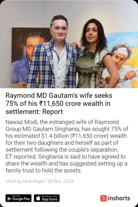 OMG!!!😱 75% of the husband's wealth. The quickest way to get rich- ⬇Invest in some make-up ⬇Get in the parties where rich guys hangout ⬇Trap a rich guy and marry ⬇Get #divorced with huge sum of #alimony / #Maintenance , and settle for life
