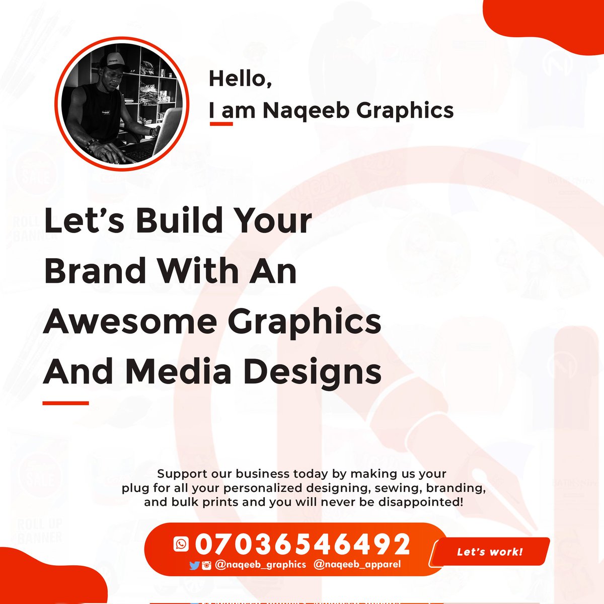 naqeeb_graphics's tweet image. ®️Naqeeb Graphics and Apparel Production
From Designing, clothing items to party souvenirs & stickers.. Name it! We design, sew, brand & print anything!🙅♂️
Support our business today by making us your plug and you’ll never be disappointed👌
wa.me/2347036546492