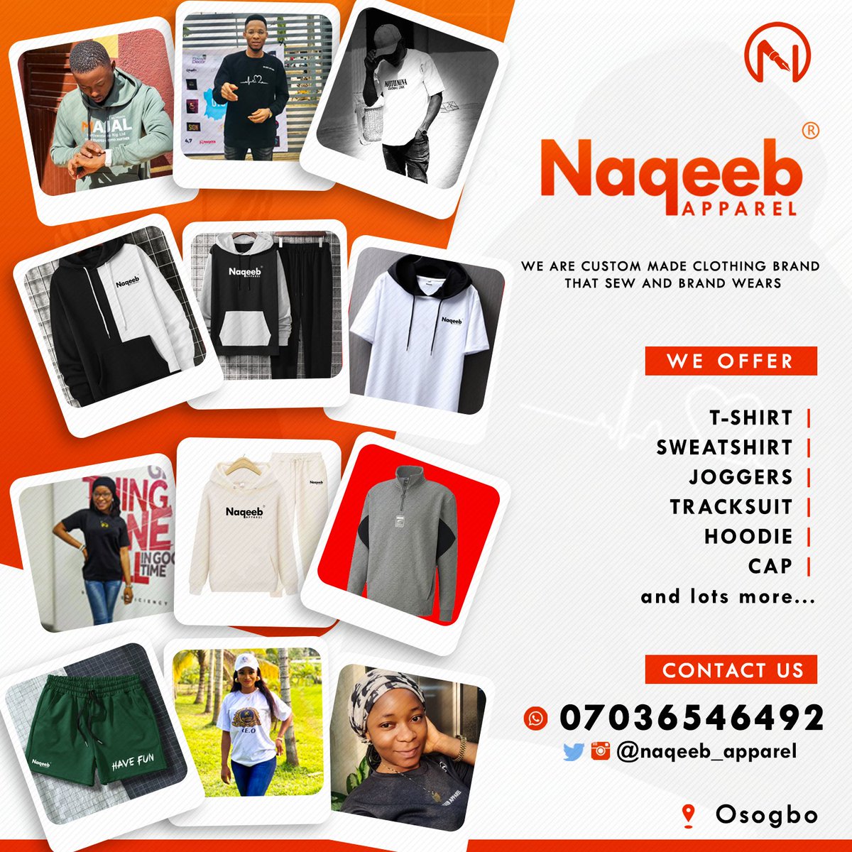naqeeb_graphics's tweet image. ®️Naqeeb Graphics and Apparel Production
From Designing, clothing items to party souvenirs & stickers.. Name it! We design, sew, brand & print anything!🙅♂️
Support our business today by making us your plug and you’ll never be disappointed👌
wa.me/2347036546492
