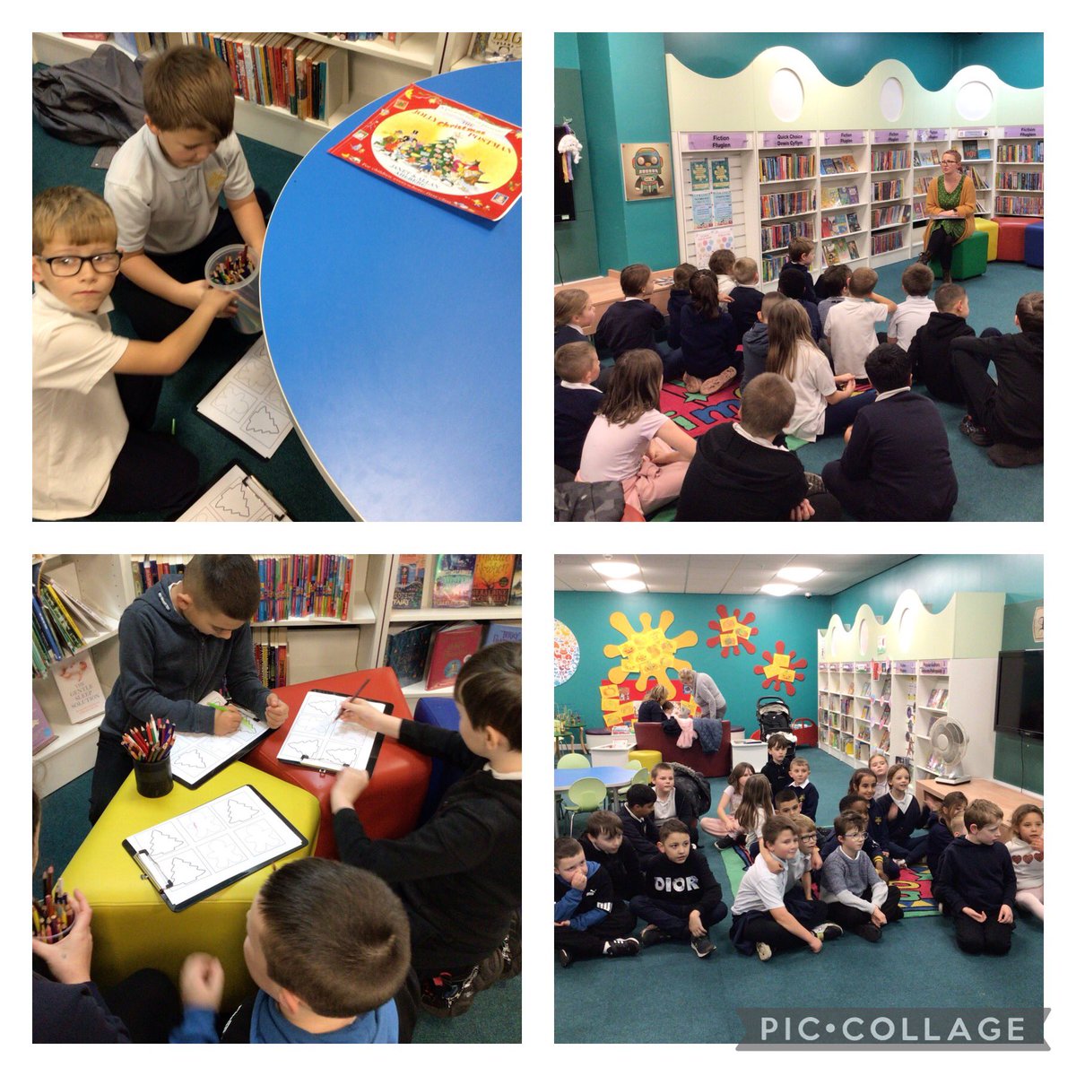 Sandfields_Pri's tweet photo. Dosbarth Defaid enjoyed our visit to the library making Christmas tree decorations for the library’s Christmas tree. #sfpearts #article29 #sfpdefaid https://t.co/hEGZVxx4aG