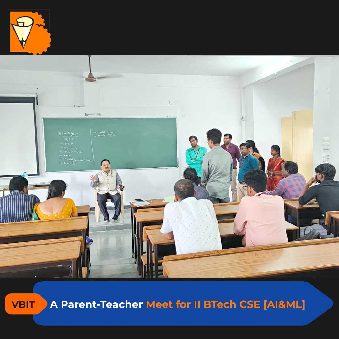 A 𝐏𝐚𝐫𝐞𝐧𝐭-𝐓𝐞𝐚𝐜𝐡𝐞𝐫 𝐌𝐞𝐞𝐭 was held on 18th Nov 2023 for II BTech CSE [AI&ML] from 10 AM to 4 PM.
#VenueAvishkar409

#VBIT #PTMNov2023 #ParentTeacherMeet #IIIBTechCSE #Avishkar #AIandML #Avishkar409 #StudentProgress #ParentalInteraction #GuidanceFromLeadership