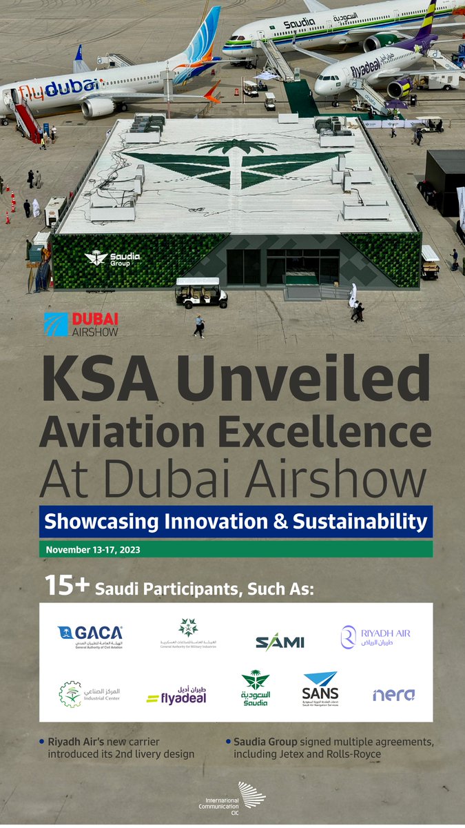#SaudiArabia showcased its aviation potential at #DubaiAirshow.