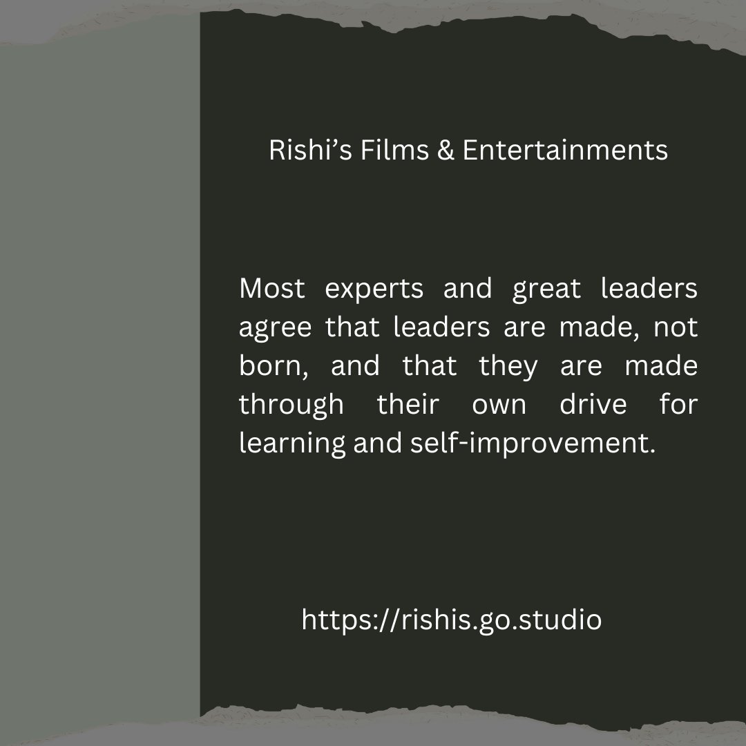 Leaders aren't born, they're made! Never stop learning, growing, and improving! #LeadershipJourney
#rishis #films #leaderquotes #leadership #quotes #smartquotes #success #leader #lifequotes #justquotes #findyourmotivation #successquotes #leadershipquotes #motivation