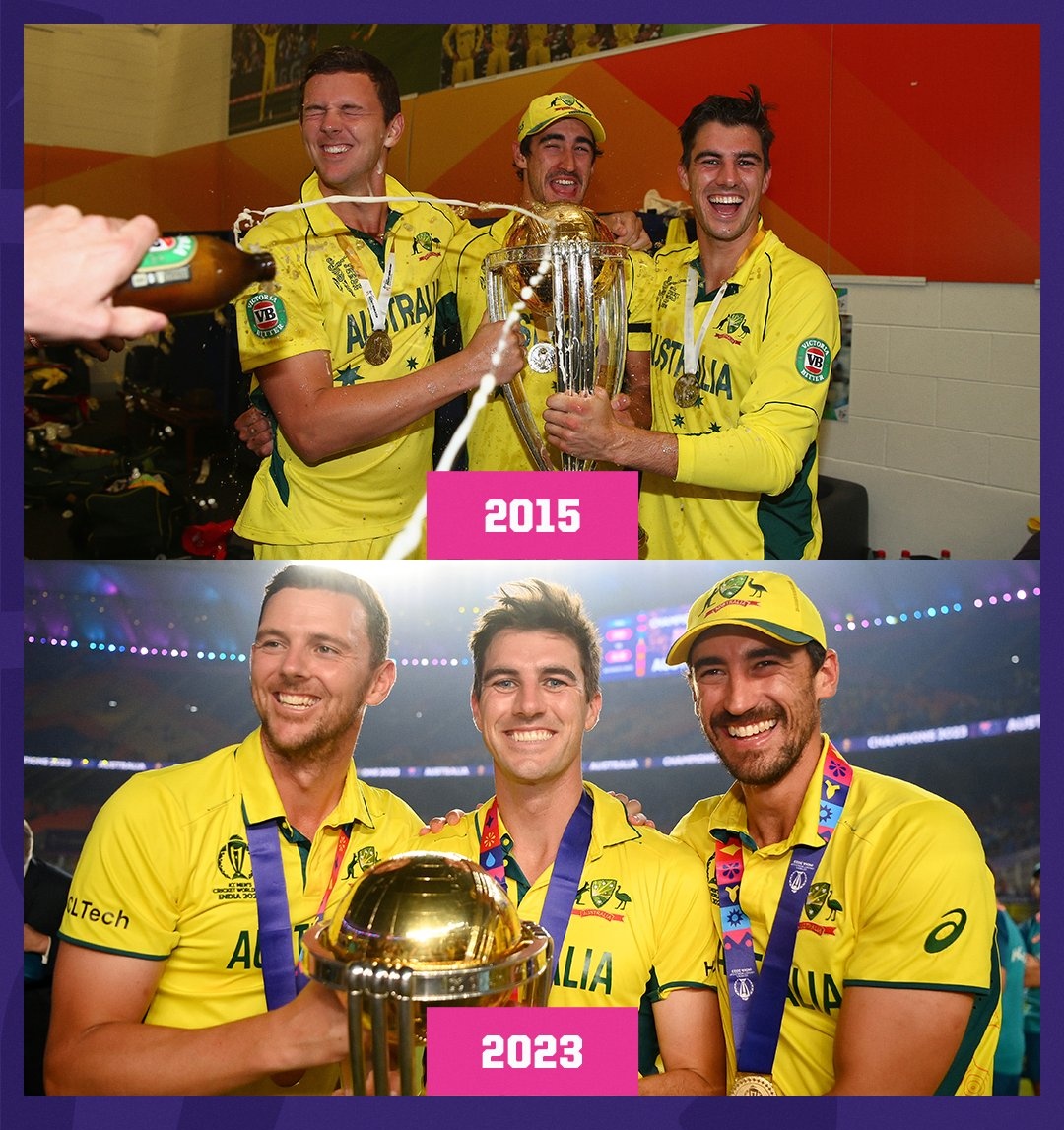 The Greatest Champion bowling trio of this generation!!!

No one even comes close!!! I repeat no one!!

Never retire you bloody legends,nahh never retire!!

#INDvAUS
#AUSvsIND #ICCCricketWorldCup #CricketWorldCup #AUSvsINDfinal