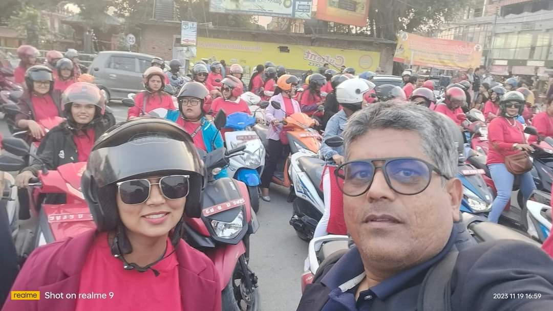FoundationNasa's tweet photo. Butwal organized a peaceful scooter rally in solidarity with the world traffic victims and remembered them by lighting candles on the occasion of world remembrance day of road traffic victims .. https://t.co/6X3w1AJG7u